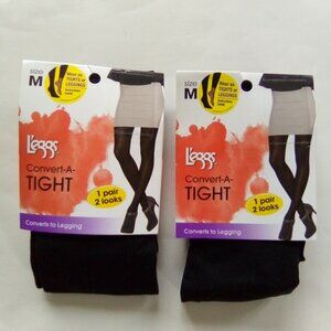 2 Pairs L'eggs Women's Convert-A-Tight or Legging (1 Pair 2 Looks), Medium